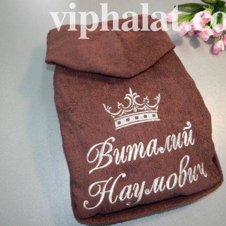 Мужской махровый халат Warm Taupe цвета
