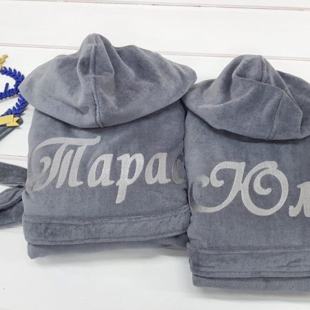 Махровые VIP халаты для пары Жемчужная свадьба