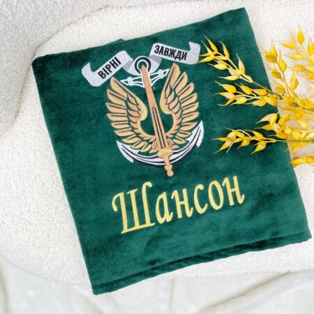 Банний махровий рушник з вишивкою Шансон