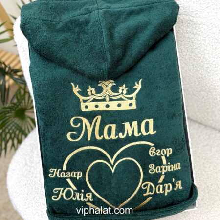 Жіночий махровий халат Наша мама